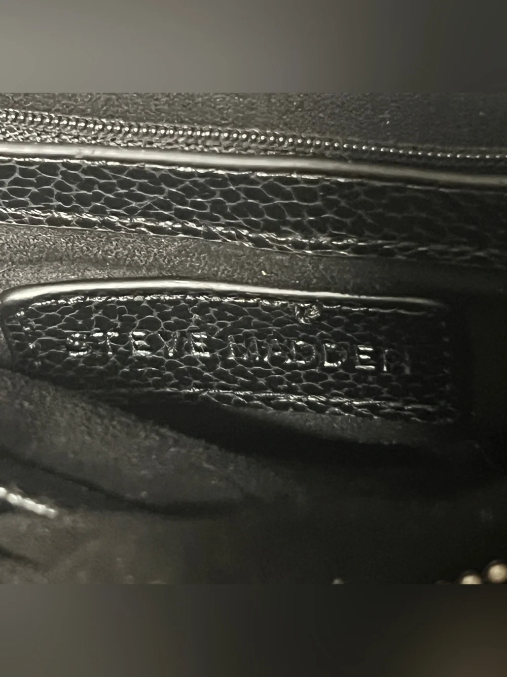 Steve Madden Black Studded Shoulder Hobo